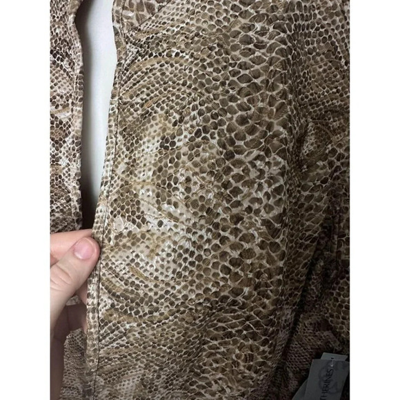 CATHERINES Jacket Size 2X 22/24W Casual Reptile Print Open Front Stylish #1119 - Picture 7 of 9